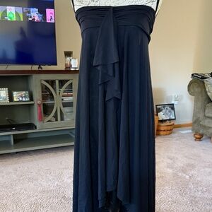 Beautiful Profile Black Strapless Dress, skirt or Swimsuit coverup.